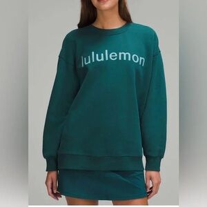 Lululemon perfectly oversized crew fleece storm teal